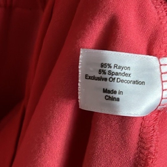 Lane Bryant Pink Beaded Bib Neck Sleeveless Blouson Dress Plus Size 22/24 - Picture 5 of 5